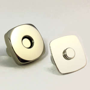 Classic French square magnetic snap fasteners in multiple finishes