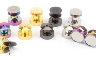 Wholesale magnetic pin backs from a trusted China hardware factory, available in various colors. Perfect for securing enamel pins or converting them into magnets.