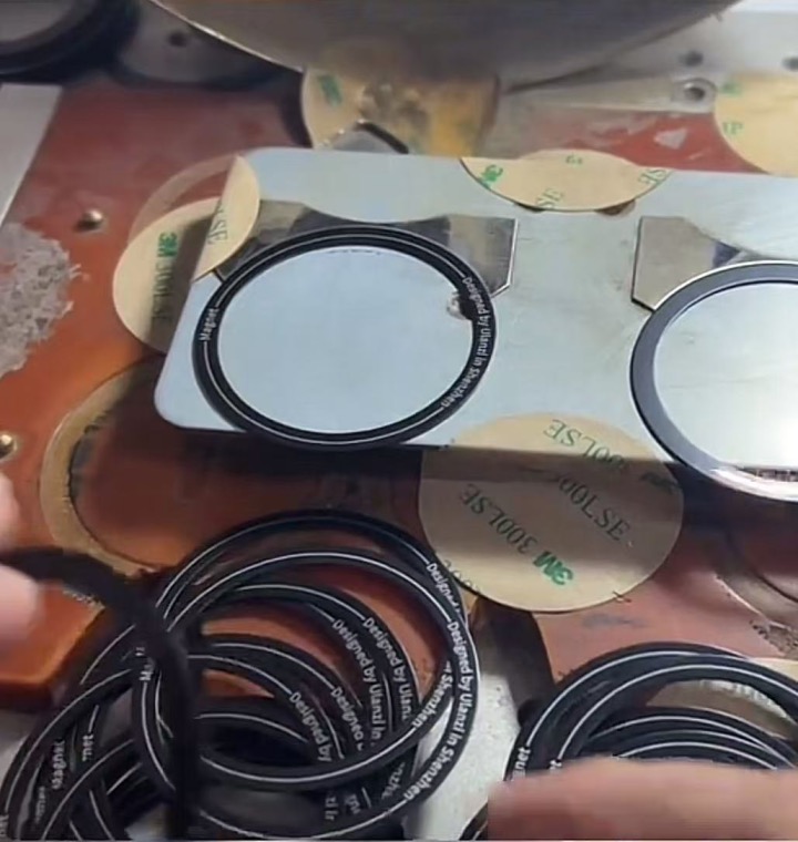 Laser Engraved Magnetic Ring Plates with Custom Logo Design