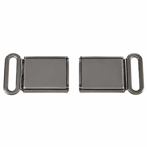 Rectangular Lingerie Magnetic Closure gun‑metal for bra lingerie swimwear