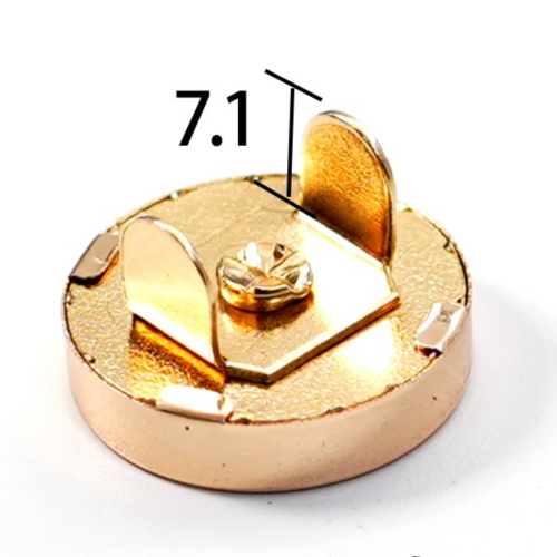 18mm gold and rose gold short prong magnetic snaps with 7.1mm prongs