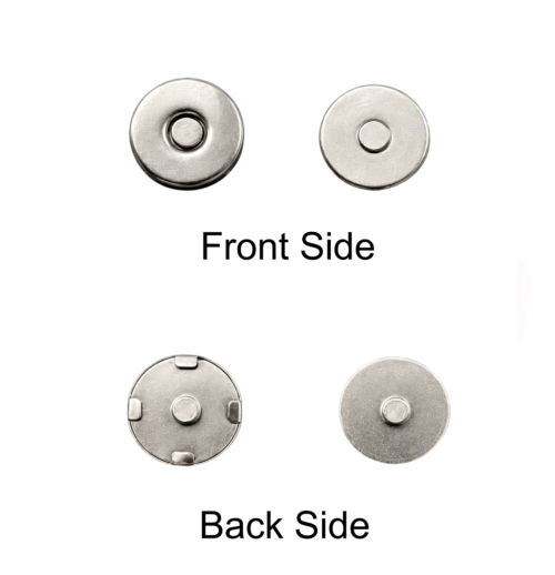 Conductive Magnetic Snap No Prong flat back for injection molding