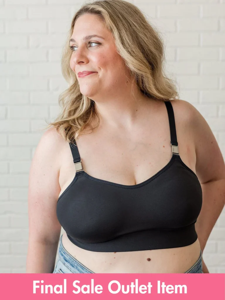 Nursing bra fitted with rectangular lingerie magnetic closure