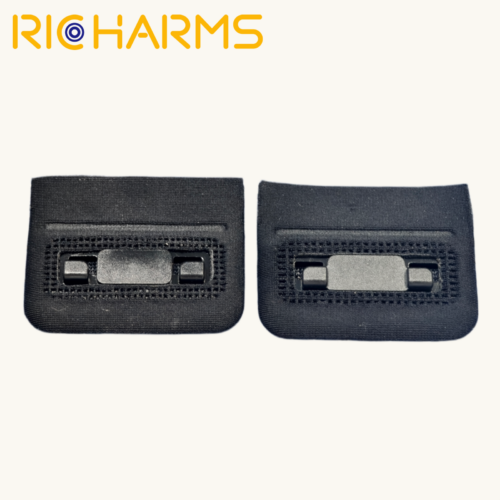 Fabric Magnetic Buckle pair, black fabric‑wrapped magnetic snap for apparel and medical straps
