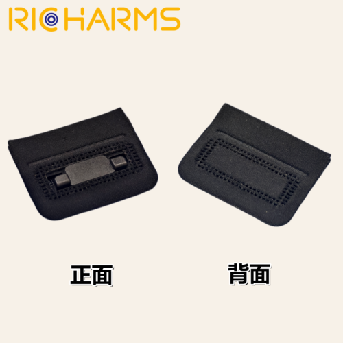 Fabric Magnetic Buckle front and back view, skin‑friendly washable textile magnetic snap