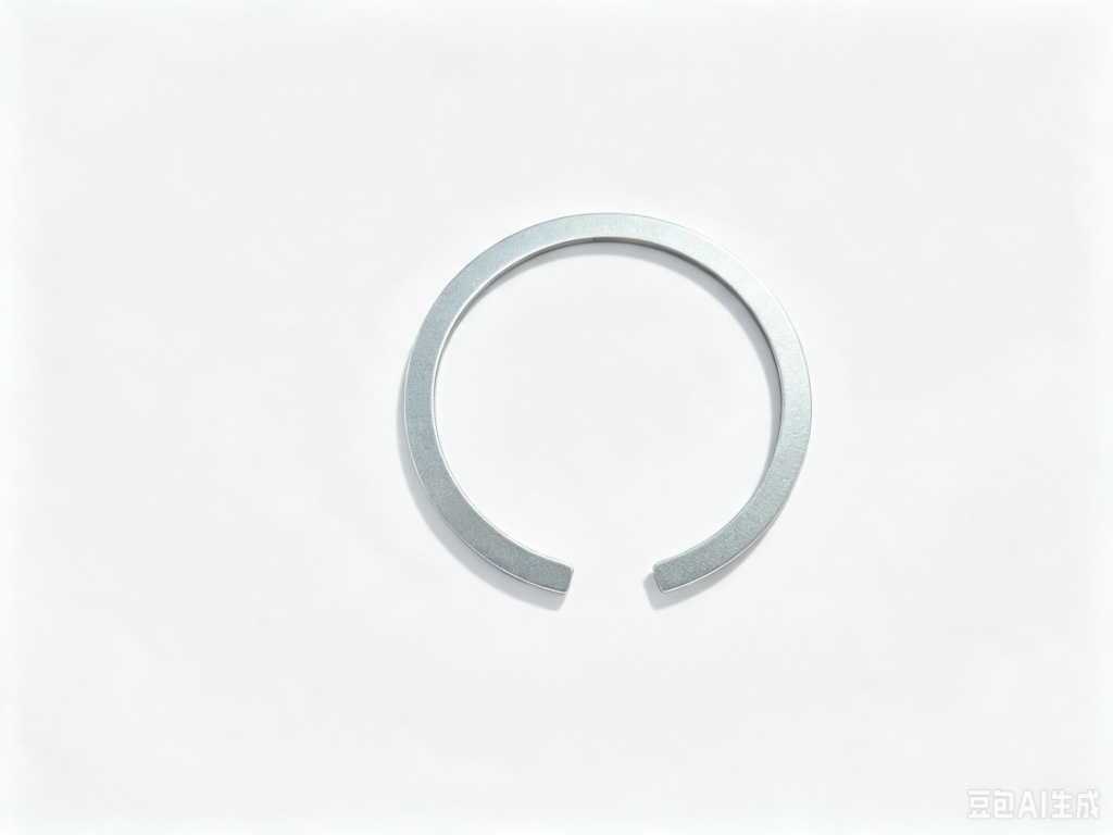 Silver C-shaped open magnetic ring for wireless charging标题:Silver Open Magnetic Ring